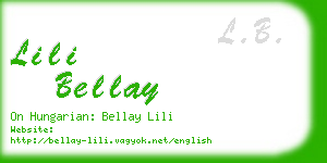 lili bellay business card